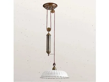 ANITA 061.12 - LED adjustable ceramic pendant lamp by Il Fanale