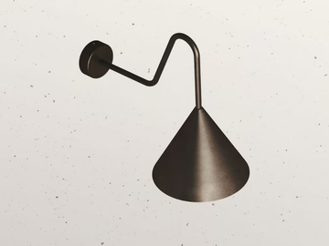 CONE 286.07 - Iron wall lamp by Il Fanale