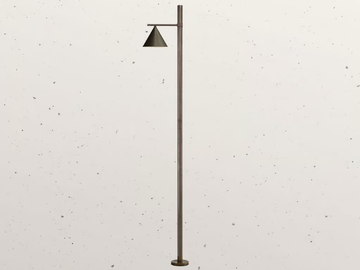 CONE 286.20 - LED brass garden lamp post by Il Fanale