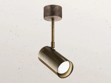 GIRASOLI 214.08 - Adjustable round brass spotlight by Il Fanale