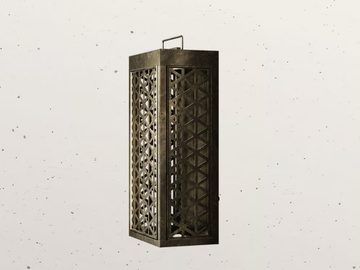 GRID - LED brass outdoor wall lamp by Il Fanale