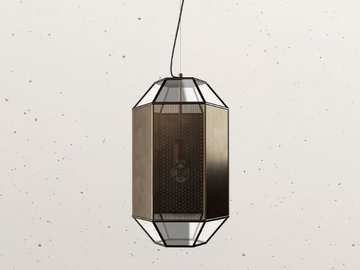 MASSIRA - Brass pendant lamp by Il Fanale