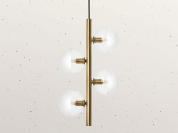MOLECOLA 275.13 - Brass pendant lamp by Il Fanale