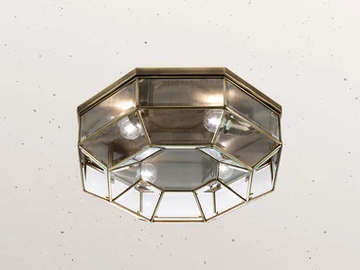RILEGATO 380.00.80 - LED brass ceiling light by Il Fanale
