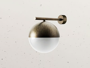 SFERA 291.05 - LED brass outdoor wall lamp by Il Fanale