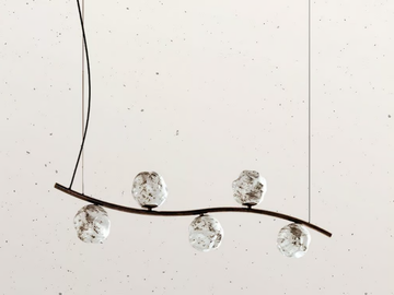 STONE 290.11 - Glass pendant lamp by Il Fanale