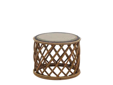 ALICE - Round rattan coffee table by Il Giardino di Legno