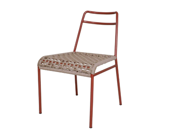 FAMIGLIA - Aluminium and rope chair by Il Giardino di Legno