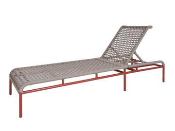 FAMIGLIA - Recliner rope and aluminium sun lounger by Il Giardino di Legno