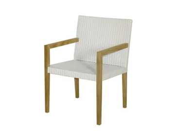 FIJI - Teak garden chair with armrests by Il Giardino di Legno