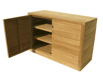 FUGU - Wooden garden cabinet by Il Giardino di Legno