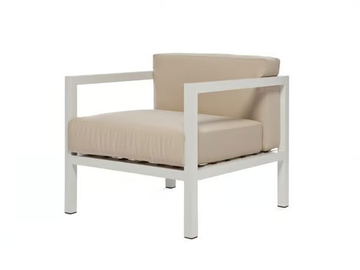 LEI - Aluminium garden armchair with armrests by Il Giardino di Legno