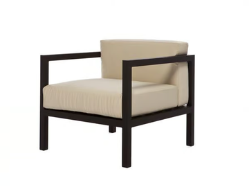 LUI - Aluminium garden armchair with armrests by Il Giardino di Legno