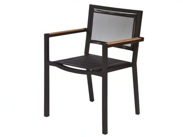 LUI - Stackable garden chair with armrests by Il Giardino di Legno