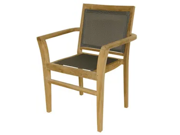 MACAO - Garden chair with armrests by Il Giardino di Legno