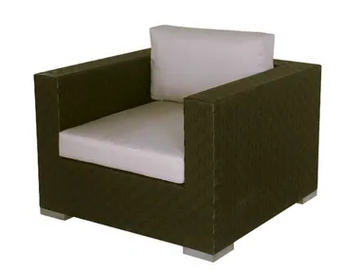 MAUI - Synthetic fibre garden armchair with armrests by Il Giardino di Legno