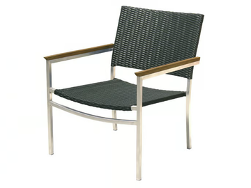 MILLENIUM - Garden stackable polyethylene easy chair with armrests by Il Giardino di Legno