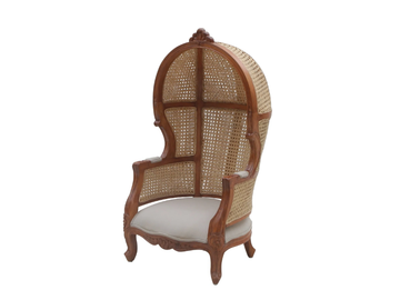 PORTER JUNIOR - High-back wicker garden armchair by Il Giardino di Legno