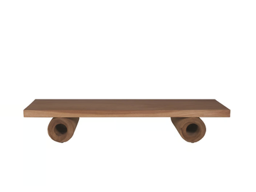 SUAR - Rectangular low Suar wood garden side table by Il Giardino di Legno