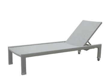 TONGA - Recliner synthetic fibre sun lounger with castors by Il Giardino di Legno