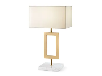 2421TL - LED brass table lamp with marble base by Il Paralume Marina