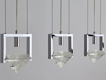 ELEMENTS OF LOVE H3 - LED - Metal pendant lamp with crystals by ILFARI