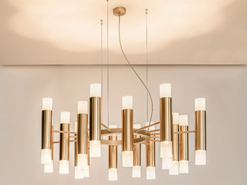 EMBRACE H16+16 - Metal chandelier by ILFARI