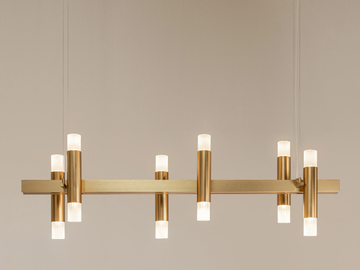 EMBRACE LINEAR H6+6 - Metal pendant lamp by ILFARI