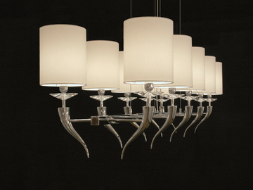 LOVING ARMS H10 - Metal pendant lamp with crystals by ILFARI