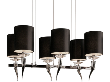 LOVING ARMS H6 - Metal pendant lamp with crystals by ILFARI