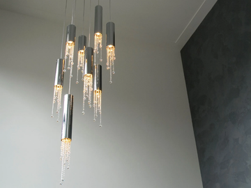 SEXY CRYSTALS H8 - Metal pendant lamp with crystals by ILFARI