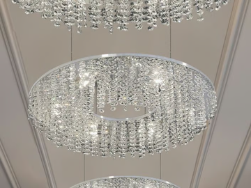 SKY CYCLES ROUND H12 - Pendant lamp with crystals by ILFARI