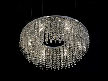 SKY CYCLES ROUND H6 - Metal pendant lamp with crystals by ILFARI
