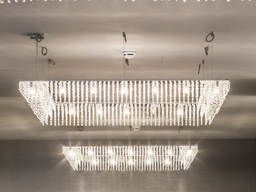SKY CYCLES SQUARE H24 - Pendant lamp with crystals by ILFARI