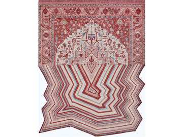 EVOLUTION I - Rectangular handmade Himalayan Wool rug by Illulian