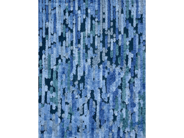 STRIPE VER.A - Patterned rectangular wool and silk rug by Illulian