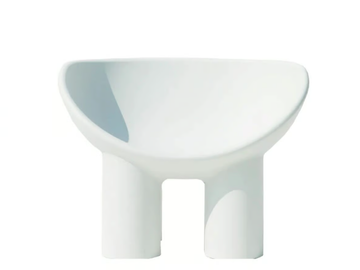 DRIADE - ROLY POLY CONCRETE - Garden polyethylene easy chair with armrests by In Stock