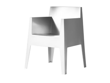 DRIADE - TOY WHITE - Stackable polypropylene chair with armrests by In Stock