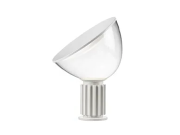 FLOS - TACCIA GLASS WHITE - LED glass and aluminium table lamp by In Stock