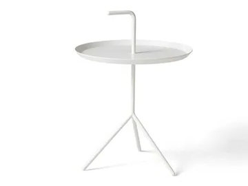 HAY - DLM XL WHITE - Round steel side table by In Stock