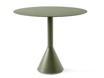 HAY - PALISSADE CONE Ø90 OLIVE - Round steel garden table by In Stock