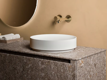 ARC - Countertop round Solid Surface washbasin by INBANI
