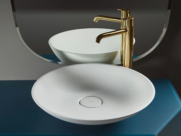 FORMA - Countertop round Solid Surface washbasin by INBANI