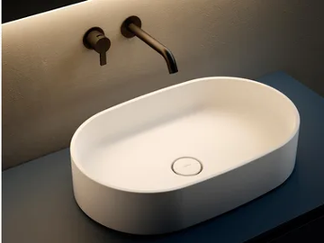 GIRO - Countertop oval Solid Surface washbasin by INBANI