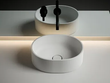 GIRO - Countertop round Solid Surface washbasin by INBANI