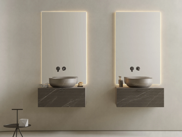 GRATE - Wall-mounted marble vanity unit by INBANI