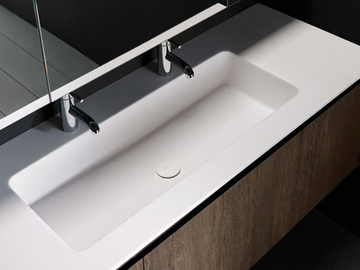 H8 - Rectangular Solid Surface washbasin by INBANI