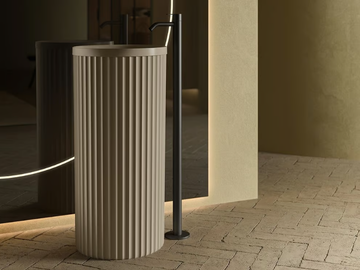 HERITAGE - Freestanding round Solid Surface washbasin by INBANI