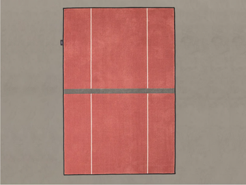 LINED COURT - Rectangular striped polyamide rug by INBANI