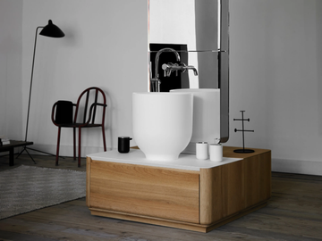 ORIGIN - Single wooden vanity unit with drawers by INBANI